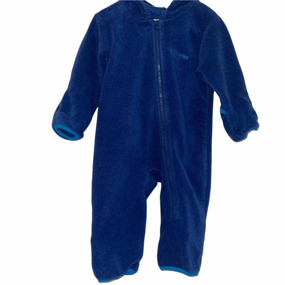 Columbia Infant Blue Fleece Jester Hooded Bunting - Picture 2 of 4